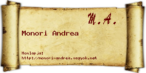 Monori Andrea névjegykártya